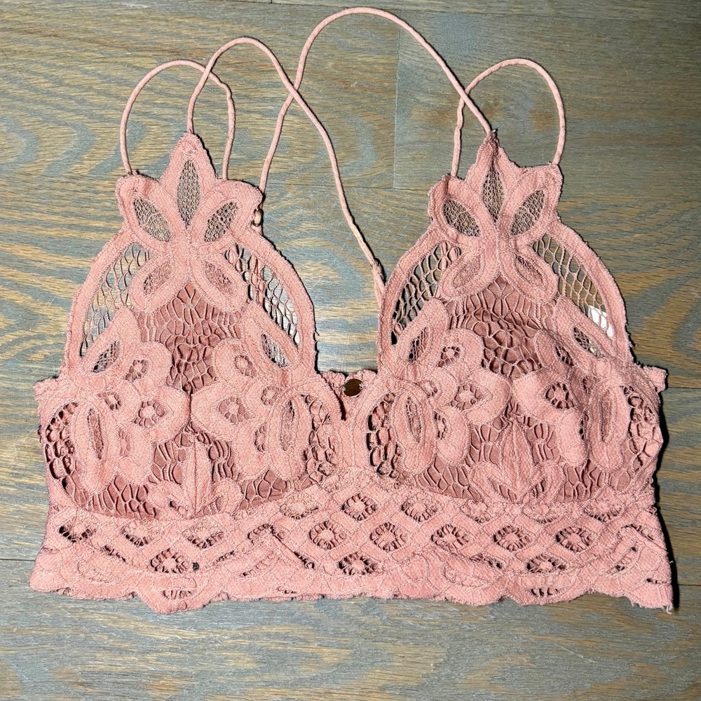 Free People One Adella Bralette in Ballet (light pink).